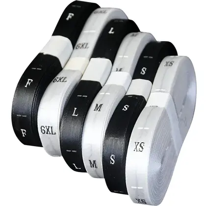 Satin Edging Code Mark Size Digital Taiwan Machine Collar detail view 2