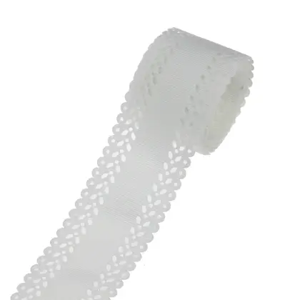 44mm Wide Hollow Lace Pattern Embossed Belt Flower Decoration detail view 3