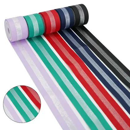 Gold and Silver Onion Rib Edge Ribbon Gift Packaging detail view 3