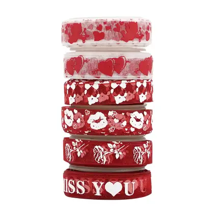 Tanabata Valentine's Day Ribbon Floral Flower Gift Wrapping Stamping detail view 2
