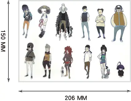 Tencent Anime Genuine Shanhe Sheji Map Stickers Cute Cartoon detail view 2