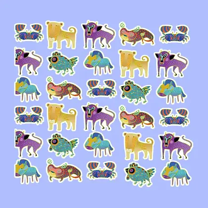 Tencent Genuine Authorized Shanhe Shejitu Cartoon Character Anime Sticker detail view 2