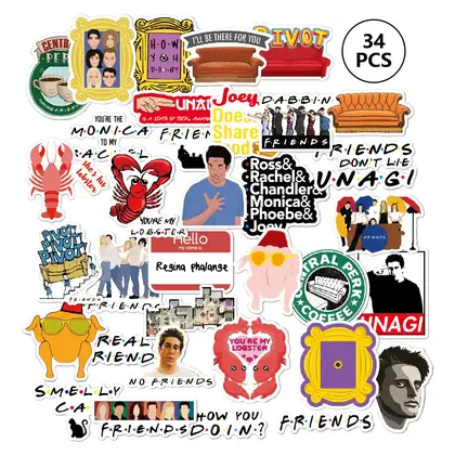 The Office PVC Graffiti Sticker Rod Box Waterproof Friends detail view 3