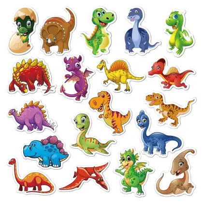 Tyrannosaurus Rex Stickers 50 Doodling Cartoon Luggage Skateboard Computer detail view 3