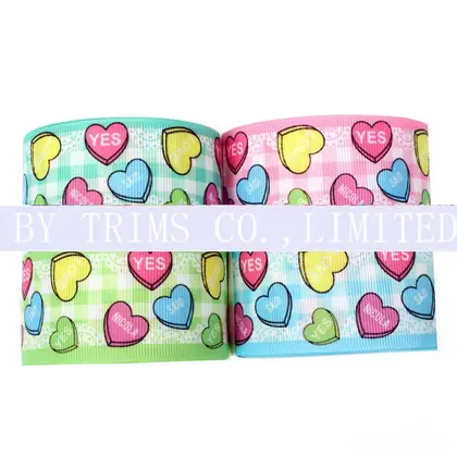 Valentine's Day Love Heart Ribbon Polyester detail view 3