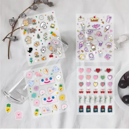 Water Cup Sticker Korea Ins Lovely Transparent Waterproof PVC detail view 3