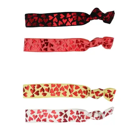 Knot Hair Band Hand Gold Stamping Elastic Ribbon Rope detail view 2