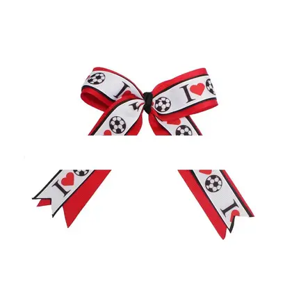 Sports Gymnastics Cheerleaders Bow Jewelry Football Pattern Ribbon Cheer detail view 2