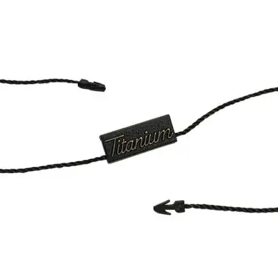String Tag with Silver Safety Pin detail view 3