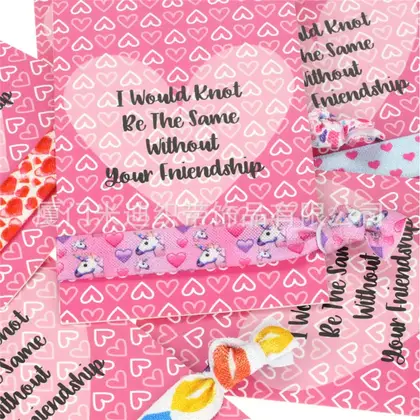 Valentine's Day Hair Band Rope Knot Wrap Elastic Wrist detail view 2