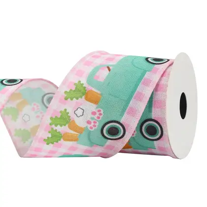 Wire Edge Khao Ke Ribbon Gift Wrapping Easter Decorative Polyester Ribbon 2 detail view 2