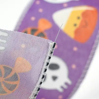 Wire Edge Khao Ke Ribbon Halloween Festive Decoration Polyester detail view 3
