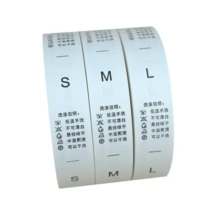 With Code Washing Water Mark Label Number Cloth Collar supplied by BY Boyuan