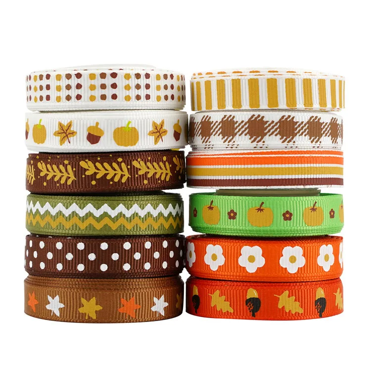 Thanksgiving Ribbon Polyester Wrap Tie Festive Gift Box Packaging supplied by BY Boyuan