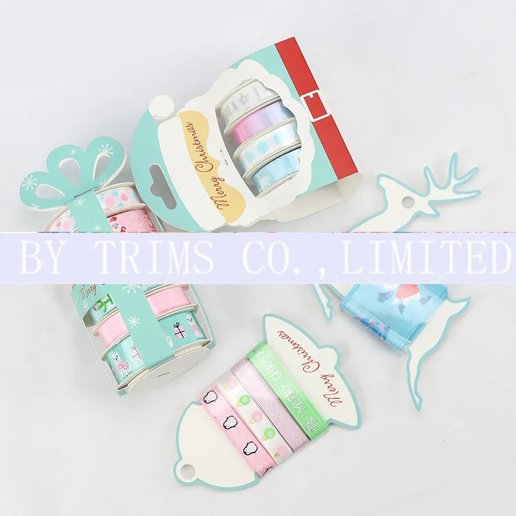 Christmas Gift Box Packing Ribbon Set Bow Polyester supplied by BY Boyuan