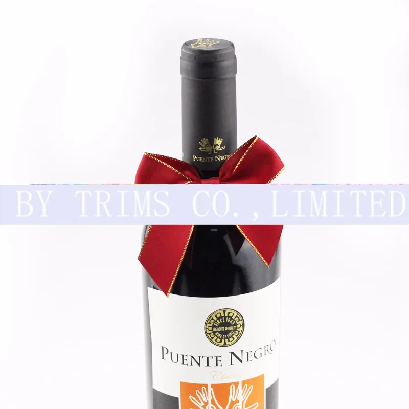 Ribbon Hand Knot Satin Bow Red Wine Cake Gift supplied by BY Boyuan