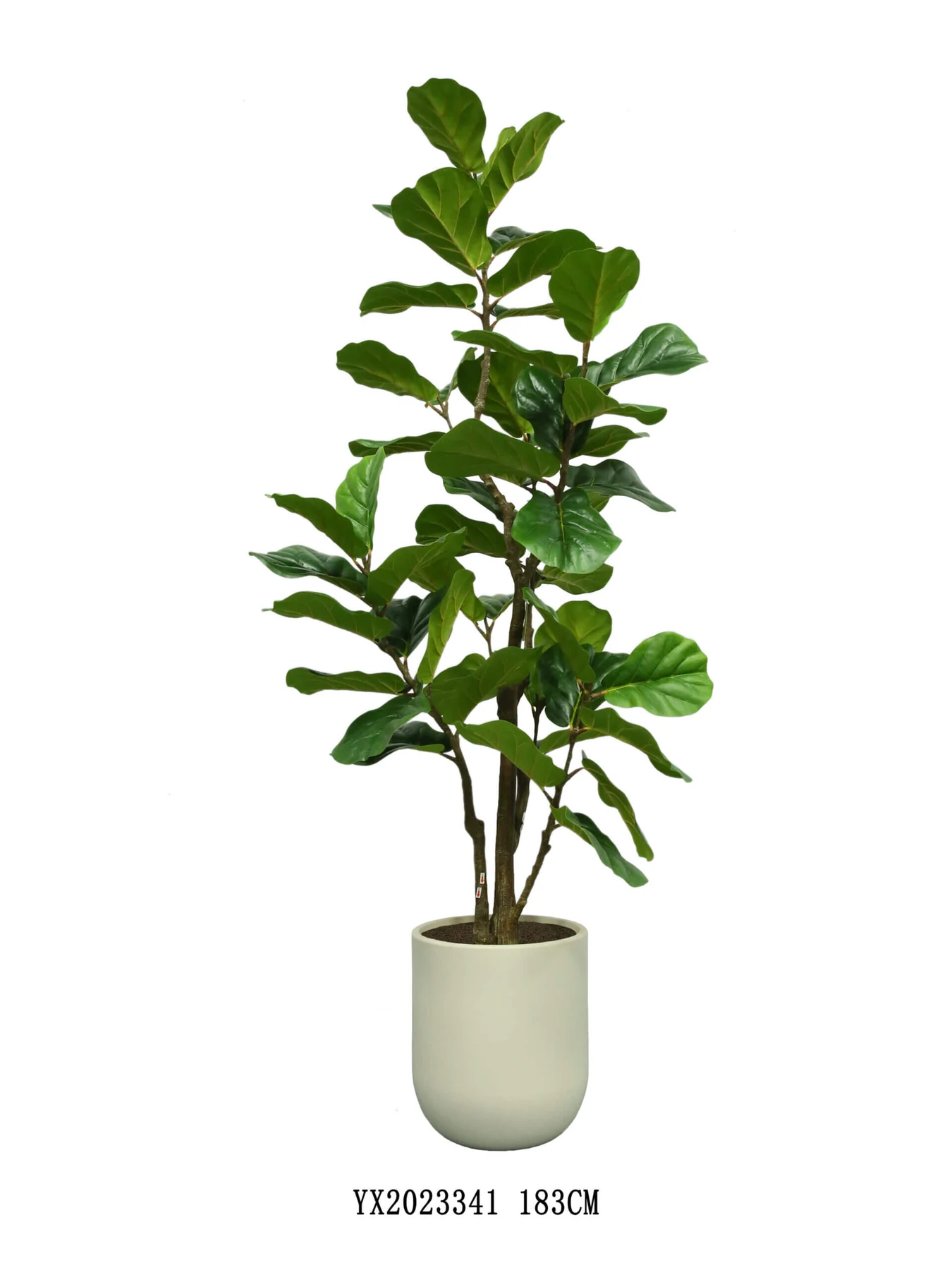 51 Leaves Big Leaf Ficus KD With Black Pot YX2023341 artificial tree made by MG TREE