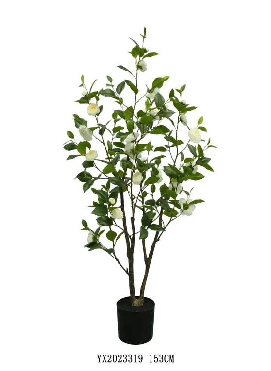 238 Leaves 35 Flowers Camellia 153 cm artificial tree