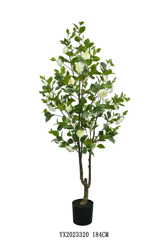 379 Leaves Camellia 184 cm artificial tree