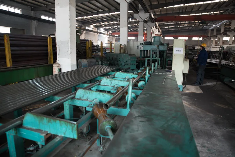 Tube production line in the seamless tube workshop