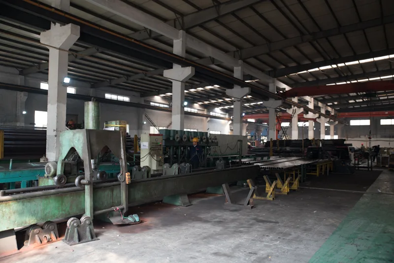 Workshop bay at the end of the tube production line
