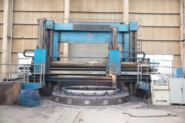 Tubesheet machining area in the workshop