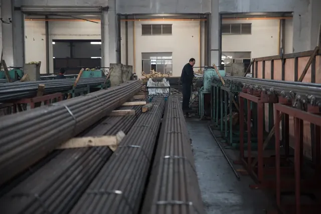 Extruded fin tube production area in the fin tube workshop