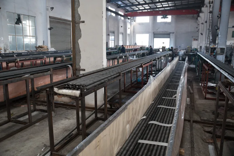 Bundle of extruded finned tubes before dispatch