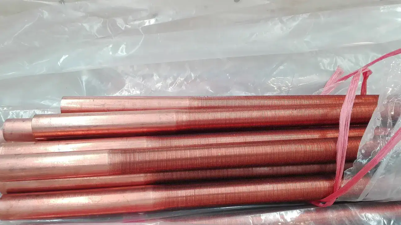 Integral low fin tubes ready for inspection