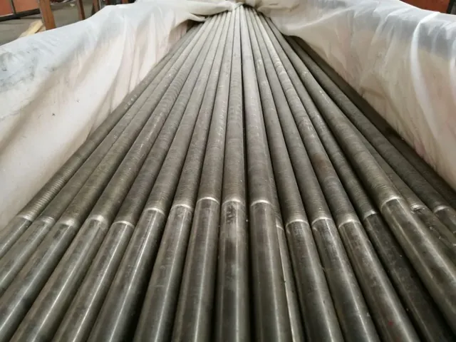 Low fin tube bundle on the workshop floor