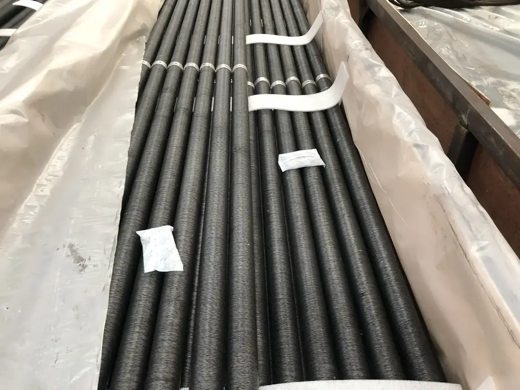 Mechanically bonded finned tubes produced on the Fanbang fin lines