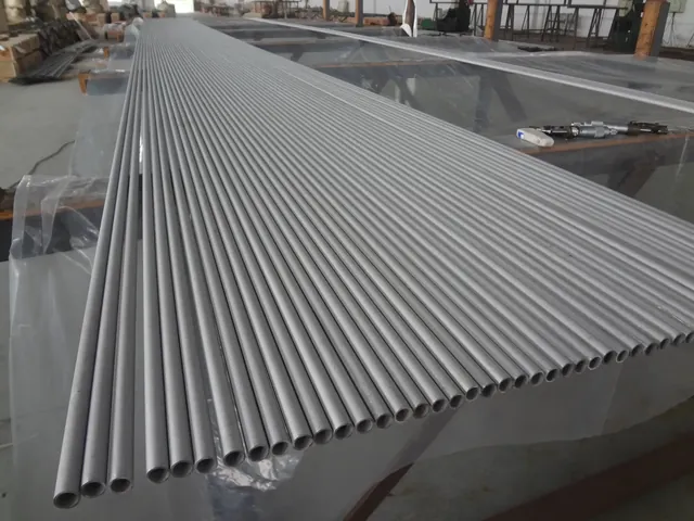 Seamless stainless tube ends showing wall thickness