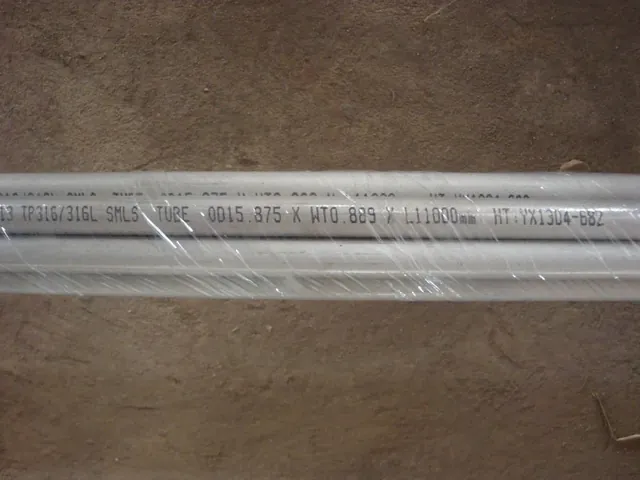 Seamless stainless steel tube stock in the workshop