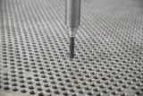 Drilled tubesheet with the tube hole pattern machined to the bundle layout