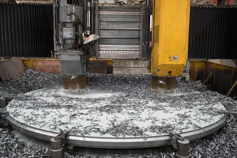 Large tubesheet on the vertical machining centre
