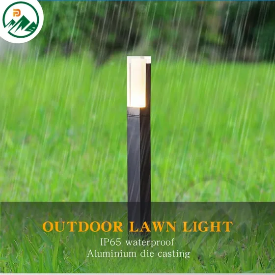 LED garden light FD-GD040H05 with square 50x50mm lamp head and 100x100mm base