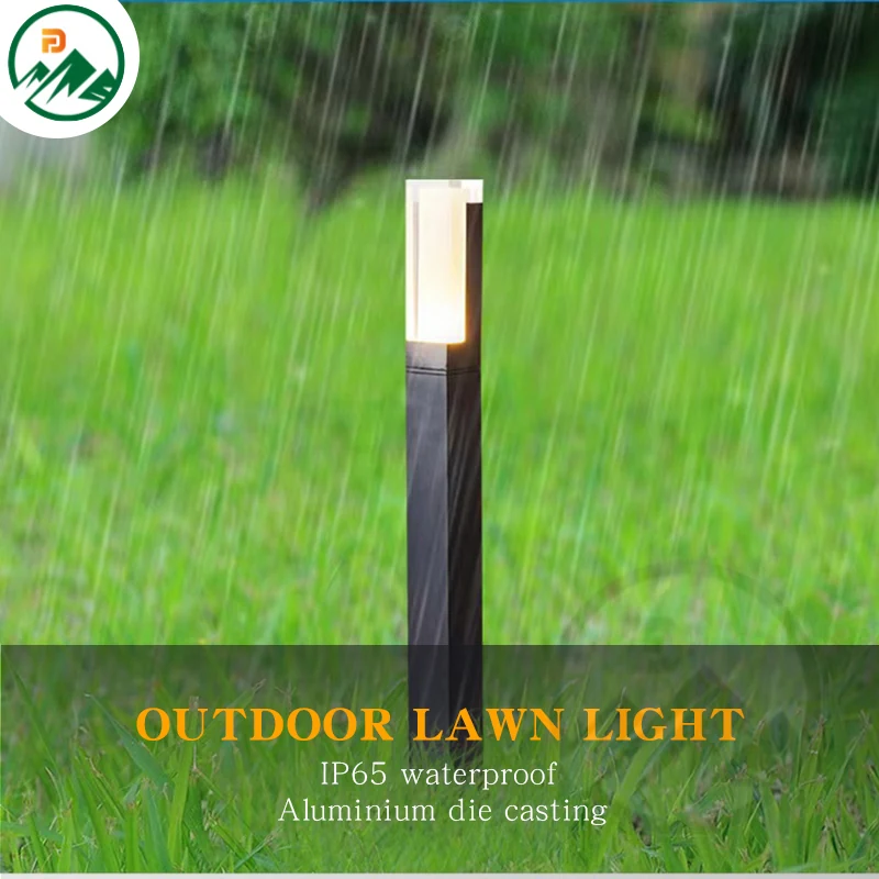 LED garden light FD-GD040H05 with square 50x50mm lamp head and 100x100mm base