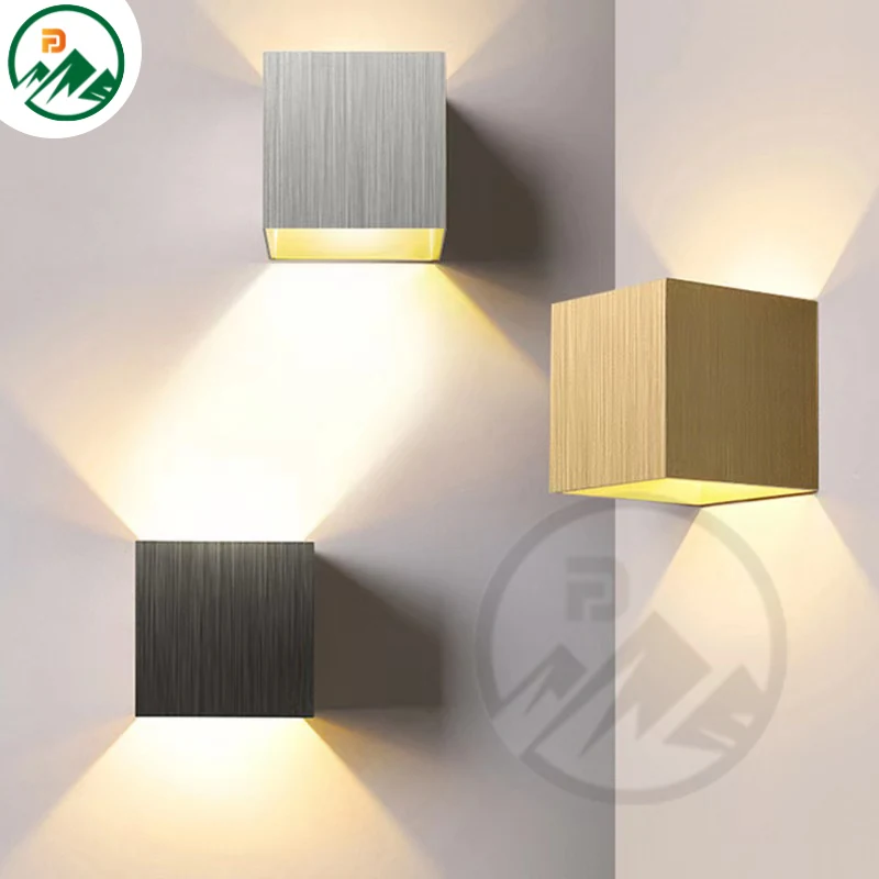 12W indoor LED wall lamp in short size (100*100*100mm) with aluminium body