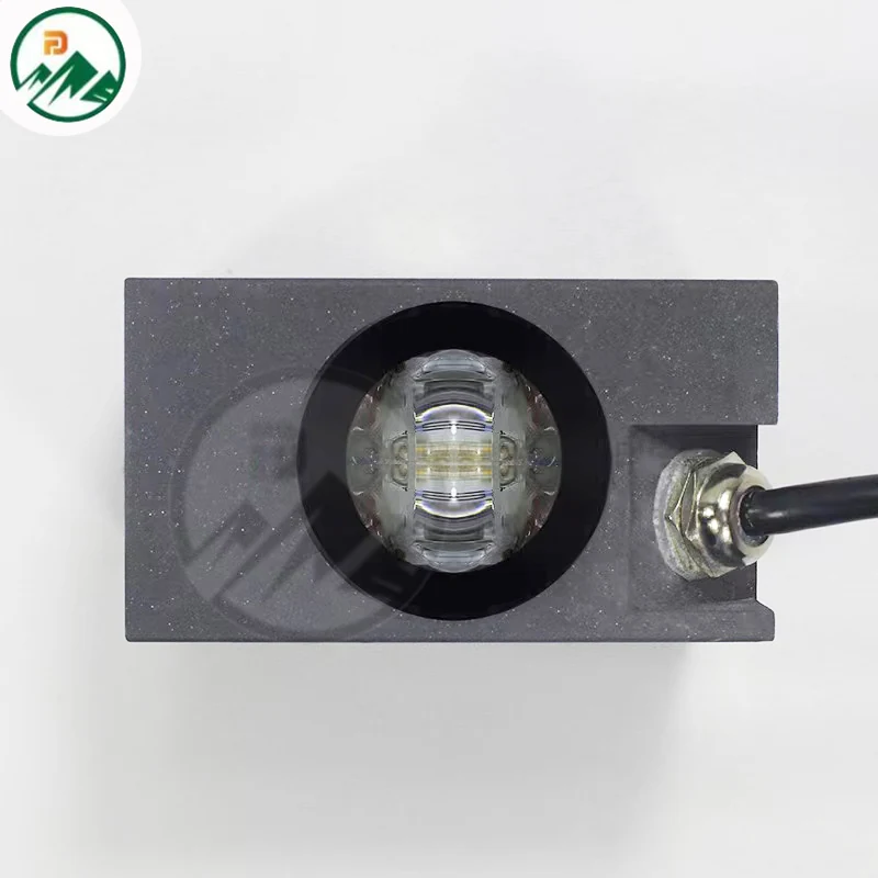 Front view of the FD-PL080X16 point light showing the flat, square design and flush mounting