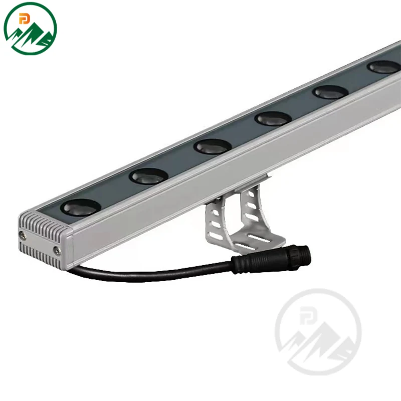 18W 24W 36W DC24V LED wall washer mounted on a building facade with slim profile