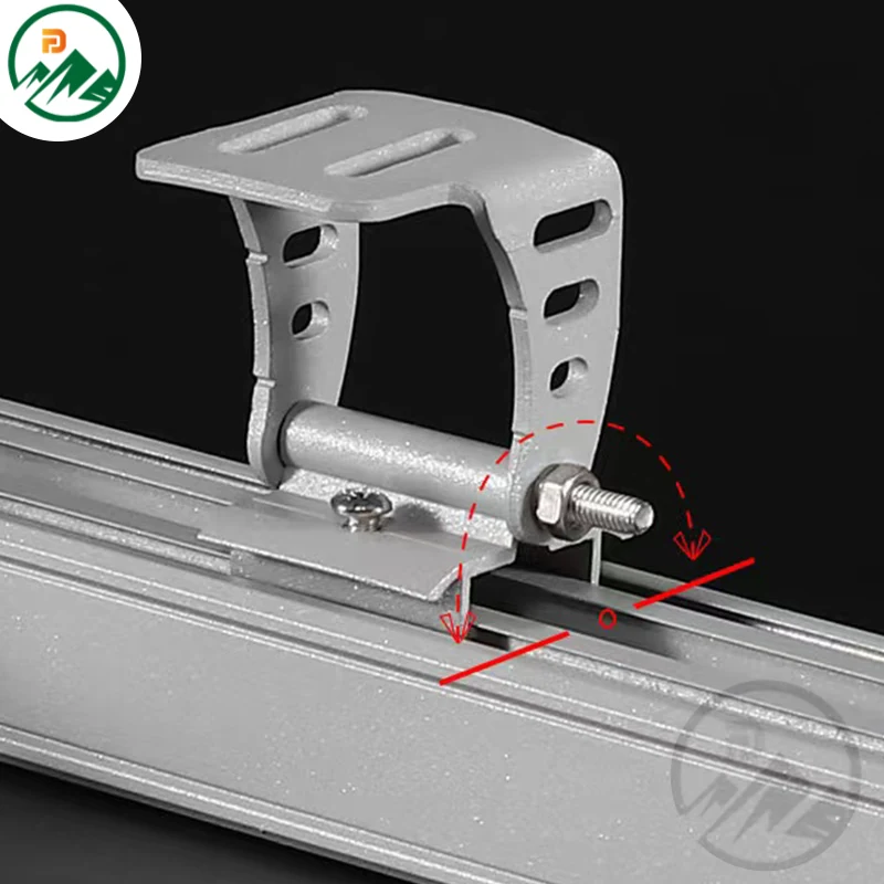 Wall washer installed on a flat surface with support height of 44mm