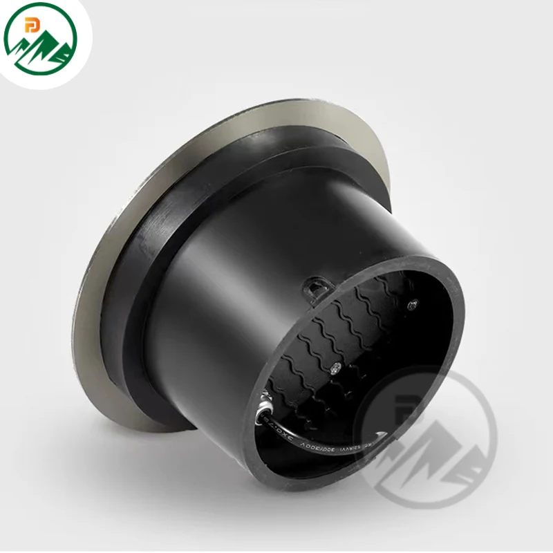 Recessed in-ground luminaire installed in paving with the cover flush with the surface