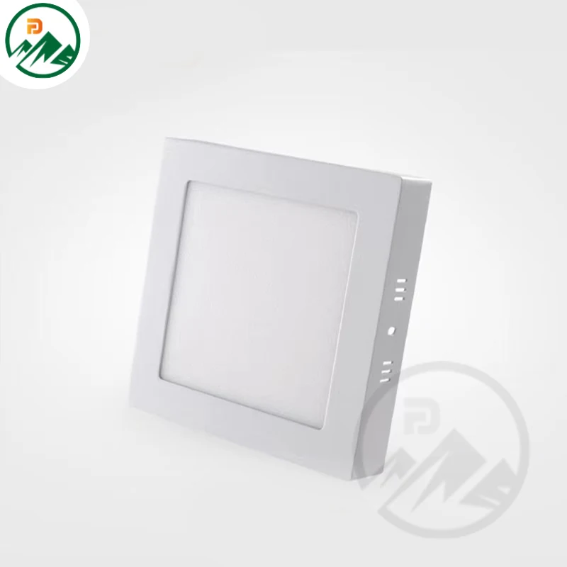 LED ceiling light with visible driver housing and mounting bracket