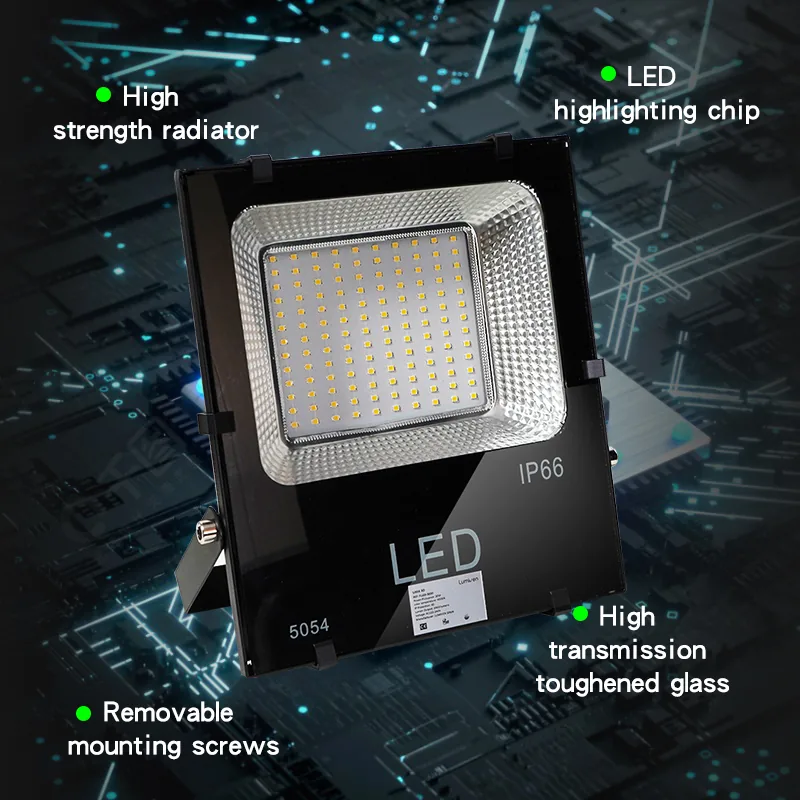 Close-up of the CREE LED chip and integrated driver inside the fixture