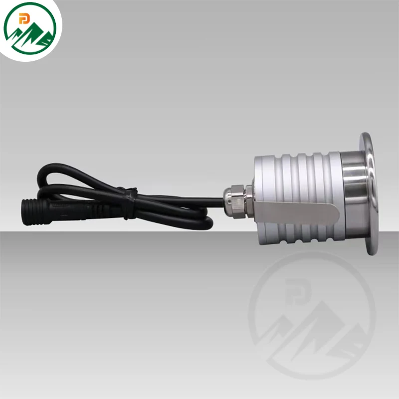Compact in-ground LED luminaire with D48 x H50 mm body and D36 mm cut-out