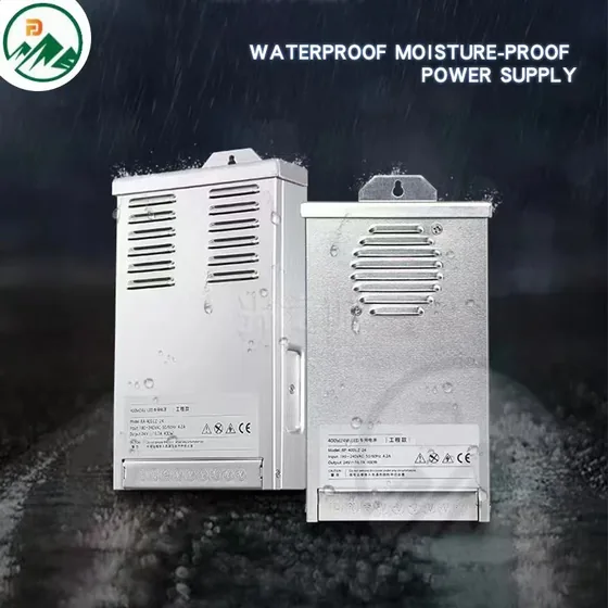 400W AC85-265V to DC24V/DC12V power supply with metal enclosure and IP65 rating