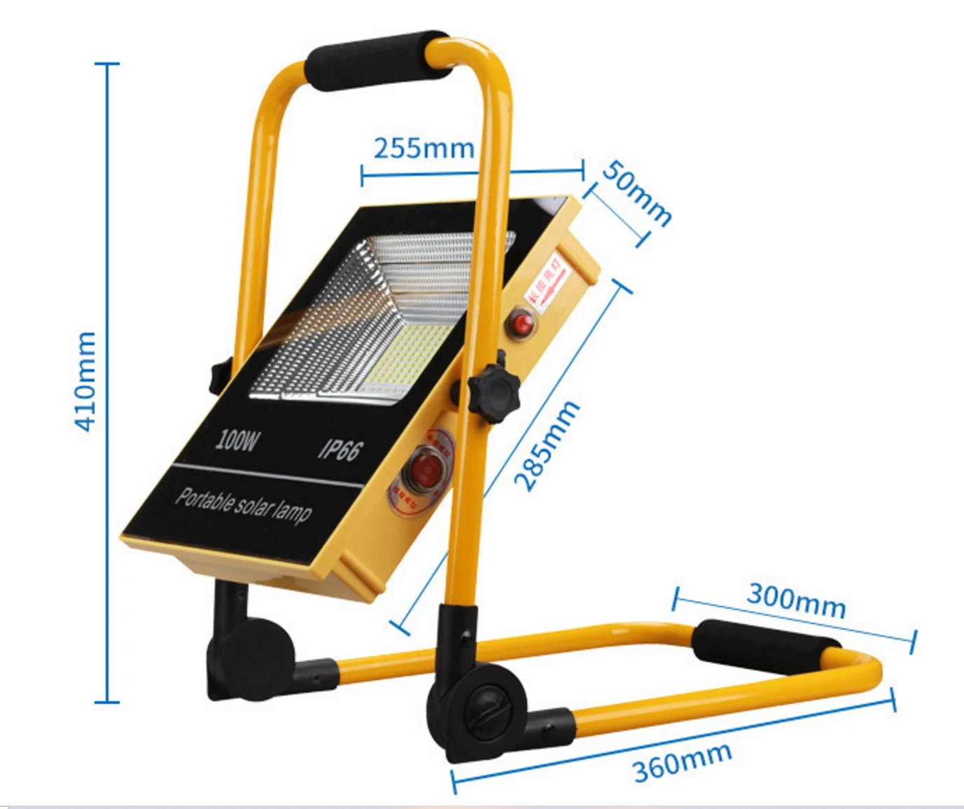 Installation of the solar emergency light in a corridor with solar panel exposed to sunlight