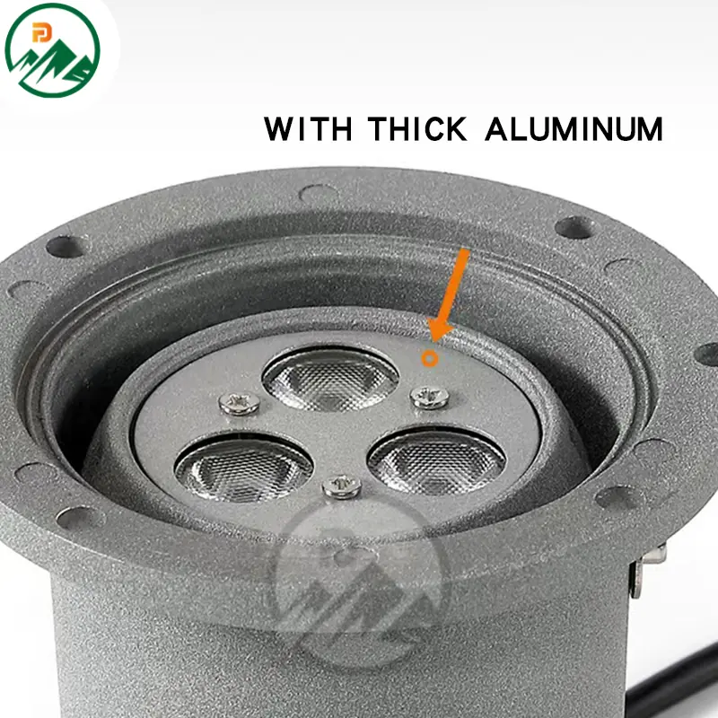 Dimension drawing of the D130 x H138 mm in-ground fixture with D120 mm cut-out