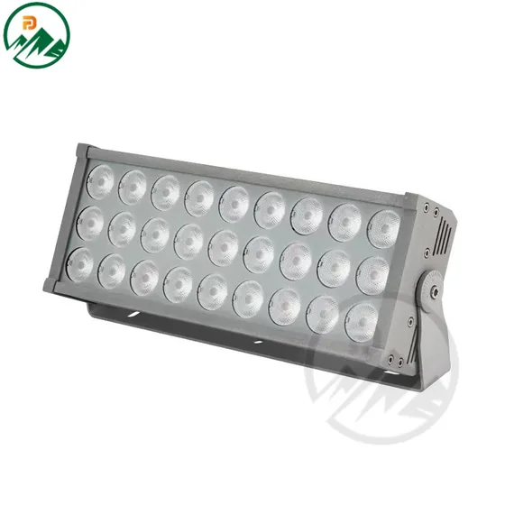 80W LED flood light FD-FL110S80 mounted on a building facade with a clean aluminium finish