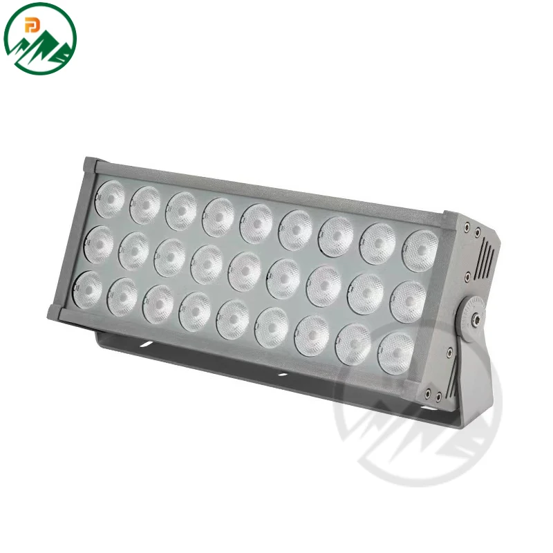 80W LED flood light FD-FL110S80 mounted on a building facade with a clean aluminium finish